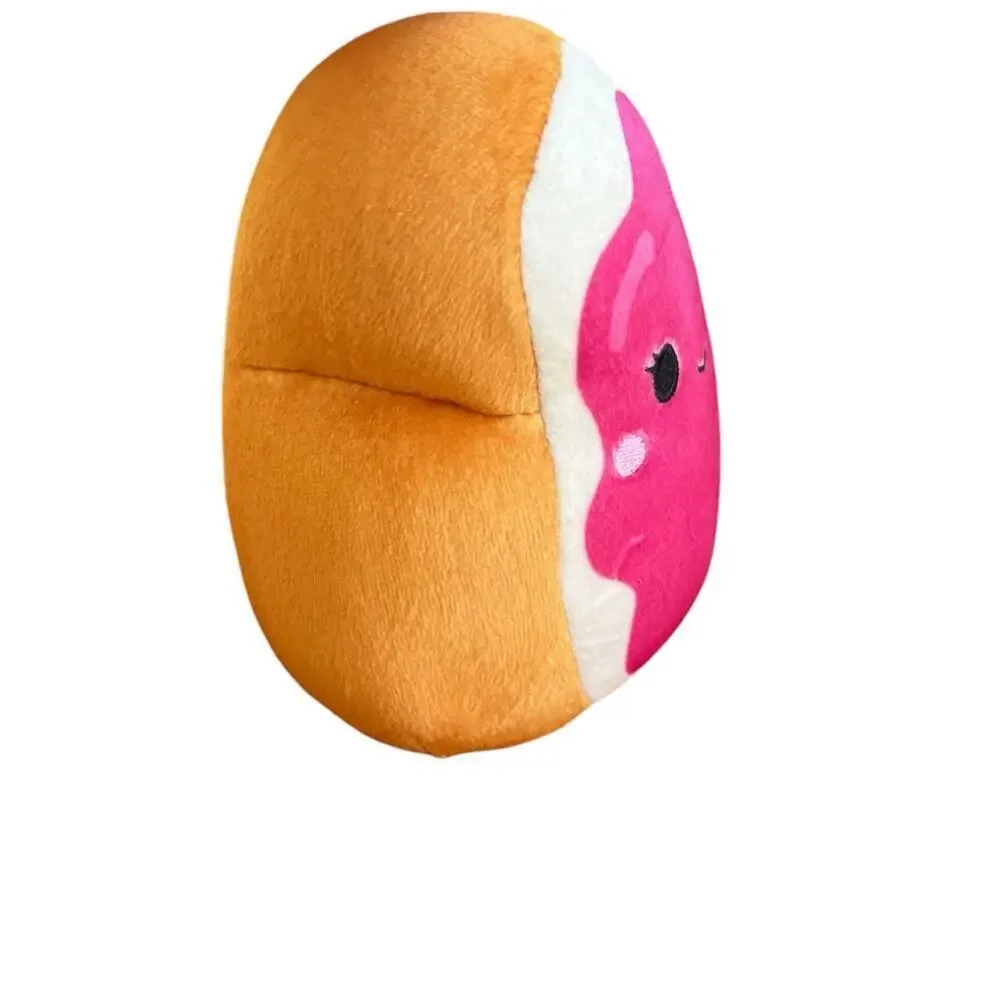 Squishmellows Food Iman brown toast with red jam plush 5” toy